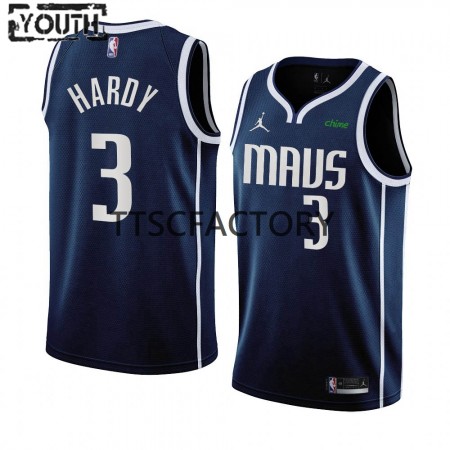 Maillot Basket Dallas Mavericks Jaden Hardy 3 Nike 2022-23 Statement Edition Navy Swingman - Enfant